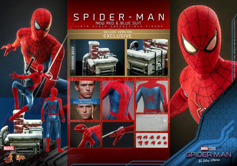スパイダーマン 新赤青スーツ デラックス版 MMS680欠損あり スパイダーマン：ノー・ウェイ・ホーム』から赤＆青の新スーツを着た