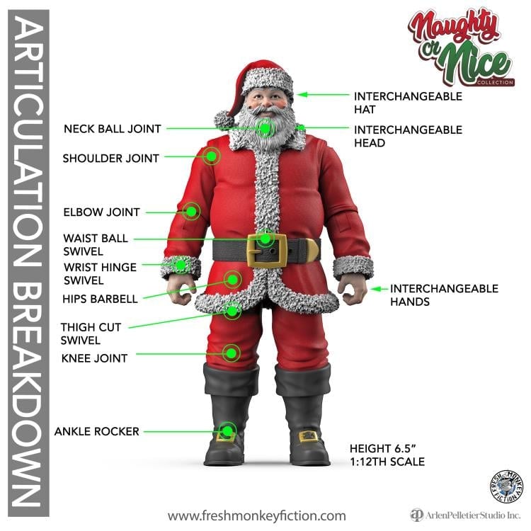 Naughty or Nice Collection Classic Santa BBTS Exclusive Figure (Reissue) Gallery Image 4