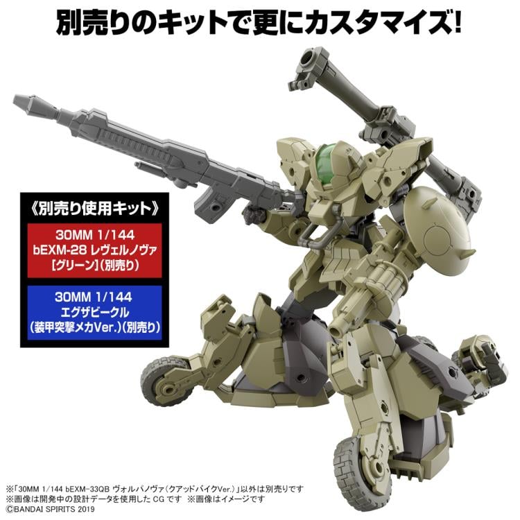 30 Minutes Missions bEXM-33QB Volpanova (Quad Bike Ver.) 1/144 Scale Model Kit Gallery Image 13