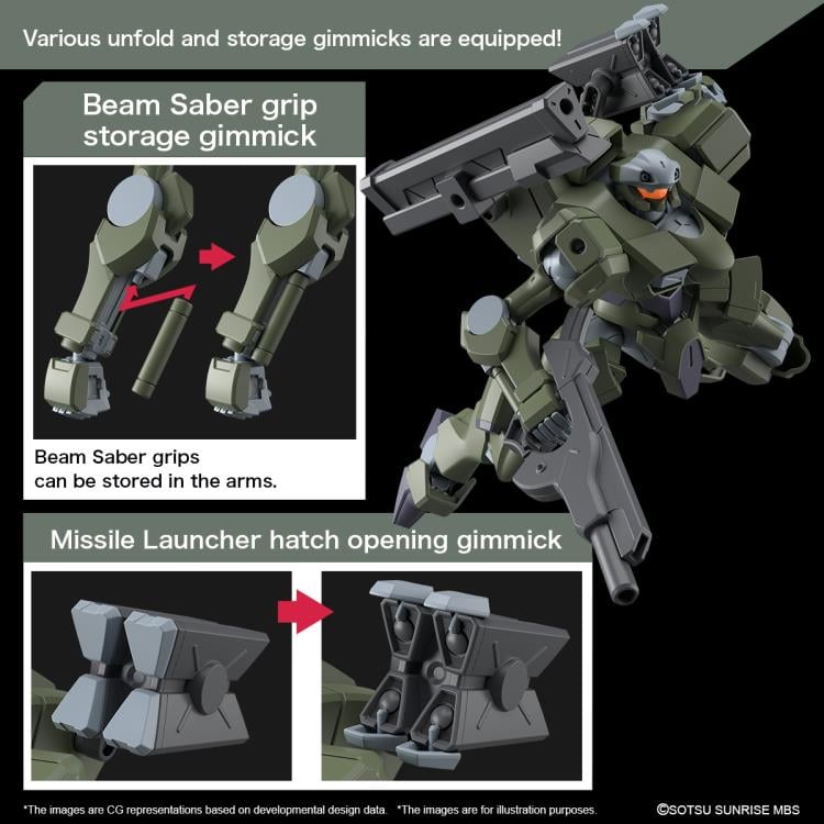 Mobile Suit Gundam: The Witch from Mercury HGTWFM Zowort Heavy 1/144 Scale Model Kit Gallery Image 13