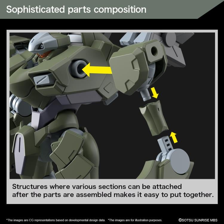 Mobile Suit Gundam: The Witch from Mercury HGTWFM Zowort Heavy 1/144 Scale Model Kit Gallery Image 15