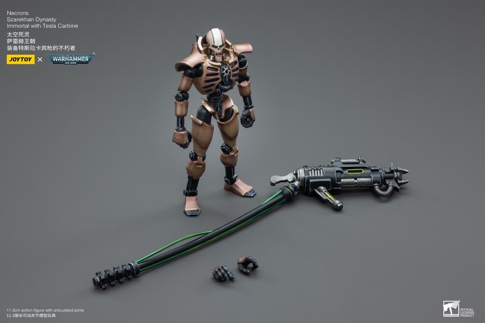 Warhammer 40k Necrons Szarekhan Dynasty Immortals with Tesla Carbines 1/18 Scale Figure Set Gallery Image 9