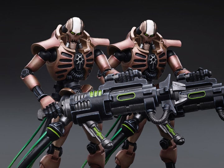 Warhammer 40k Necrons Szarekhan Dynasty Immortals with Tesla Carbines 1/18 Scale Figure Set Gallery Image 1