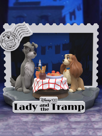 Disney 100 Years of Wonder D-Stage DS-136 Lady and the Tramp Statue Gallery Image 2