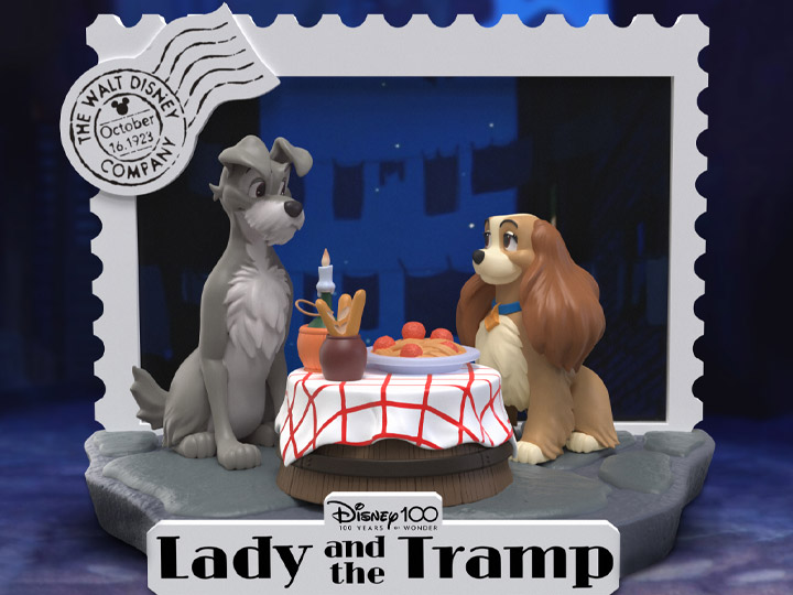 Disney 100 Years of Wonder D-Stage DS-136 Lady and the Tramp Statue Gallery Image 1