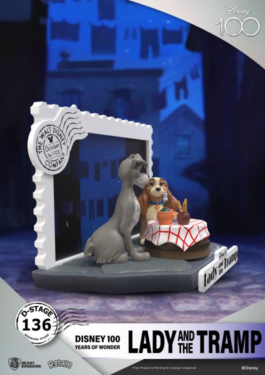 Disney 100 Years of Wonder D-Stage DS-136 Lady and the Tramp Statue Gallery Image 5