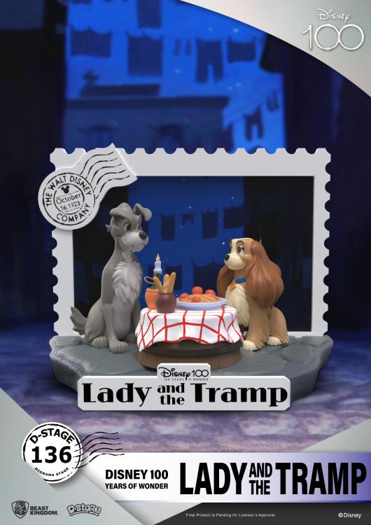 Disney 100 Years of Wonder D-Stage DS-136 Lady and the Tramp Statue Gallery Image 3