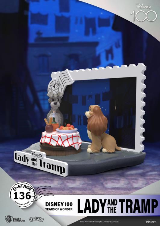 Disney 100 Years of Wonder D-Stage DS-136 Lady and the Tramp Statue Gallery Image 4