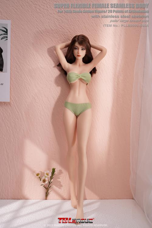 Super-Flexible Female Seamless 1/6 Scale Pale Large Bust Body (S50A/Attached Feet) Gallery Image 4