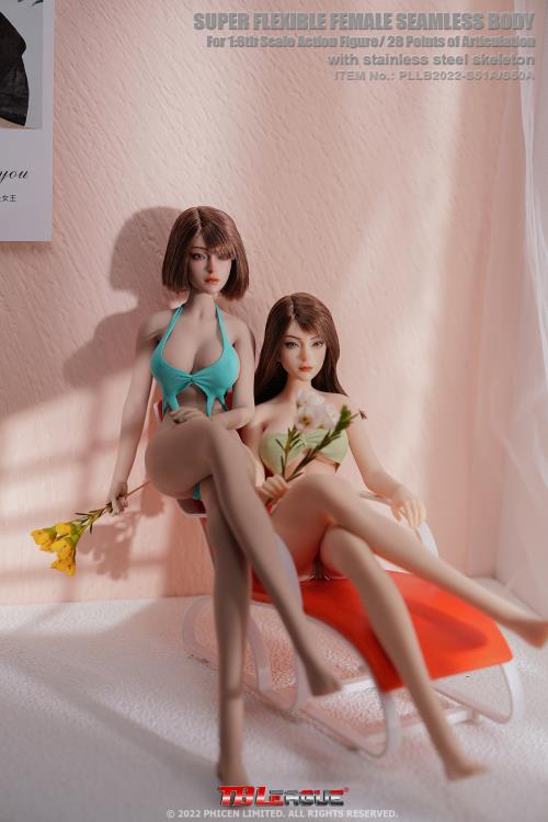 Super-Flexible Female Seamless 1/6 Scale Pale Large Bust Body (S50A/Attached Feet) Gallery Image 7