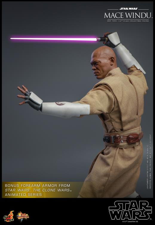 Star Wars: Attack of the Clones MMS681 Mace Windu 1/6th Scale Collectible Figure Gallery Image 15