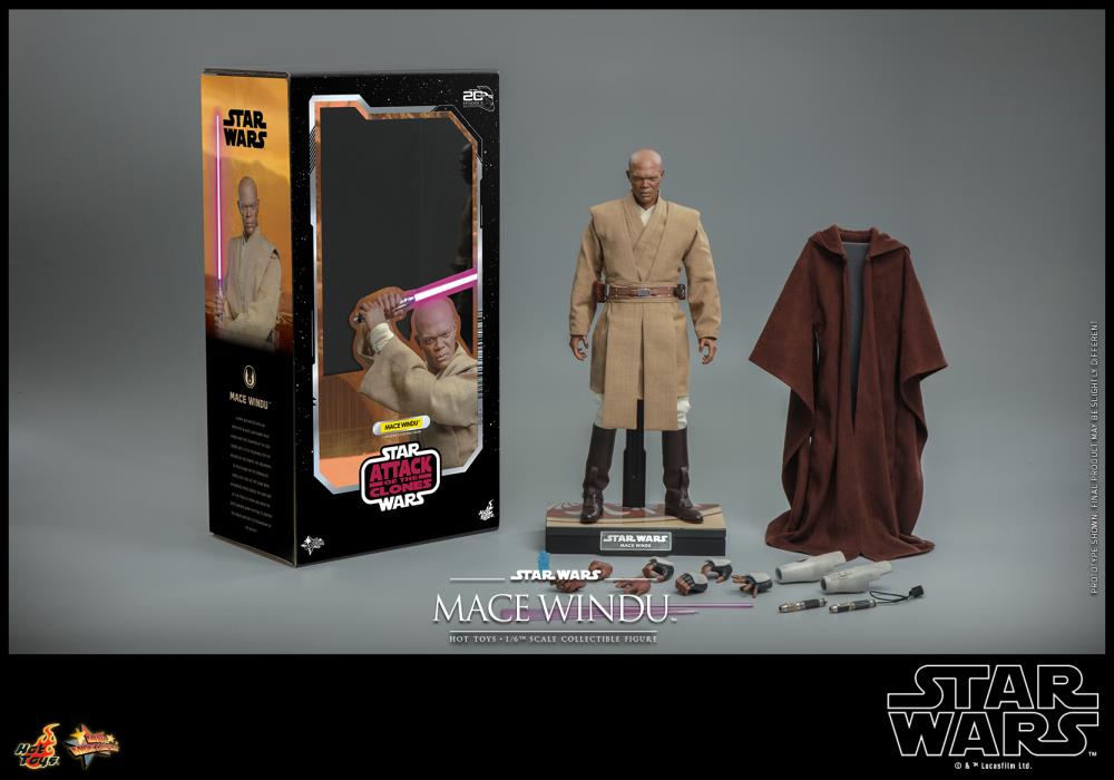 Star Wars: Attack of the Clones MMS681 Mace Windu 1/6th Scale Collectible Figure Gallery Image 22
