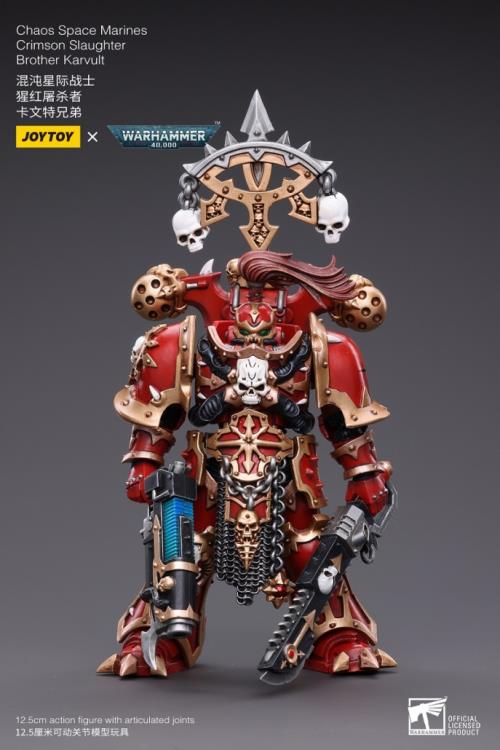 Warhammer 40K Chaos Space Marines Crimson Slaughter Brother Karvult 1/18 Scale Figure Gallery Image 3