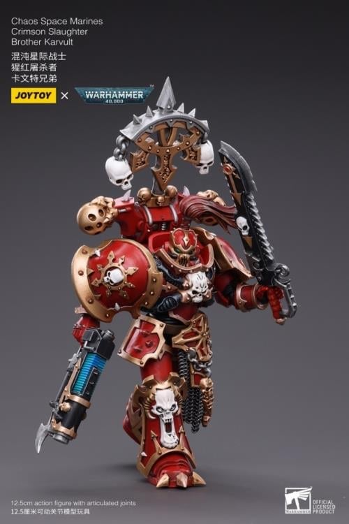 Warhammer 40K Chaos Space Marines Crimson Slaughter Brother Karvult 1/18 Scale Figure Gallery Image 6