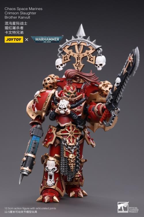 Warhammer 40K Chaos Space Marines Crimson Slaughter Brother Karvult 1/18 Scale Figure Gallery Image 7