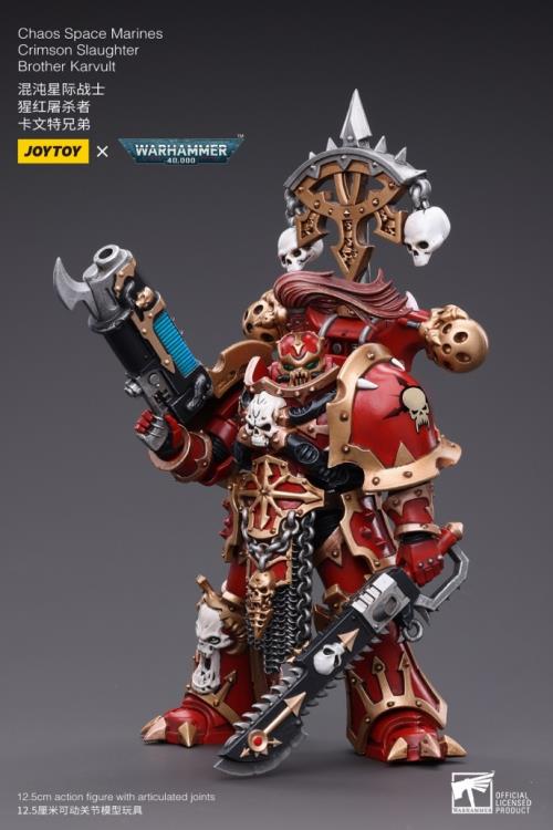 Warhammer 40K Chaos Space Marines Crimson Slaughter Brother Karvult 1/18 Scale Figure Gallery Image 4
