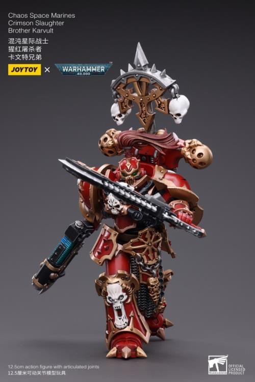 Warhammer 40K Chaos Space Marines Crimson Slaughter Brother Karvult 1/18 Scale Figure Gallery Image 8