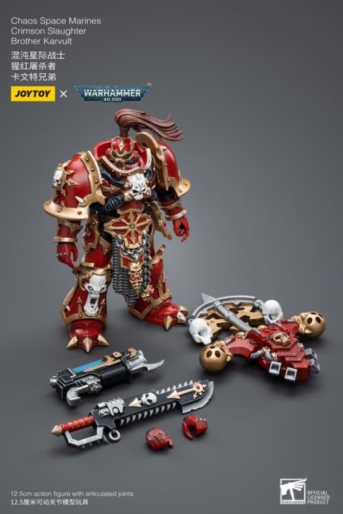 Warhammer 40K Chaos Space Marines Crimson Slaughter Brother Karvult 1/18 Scale Figure Gallery Image 9