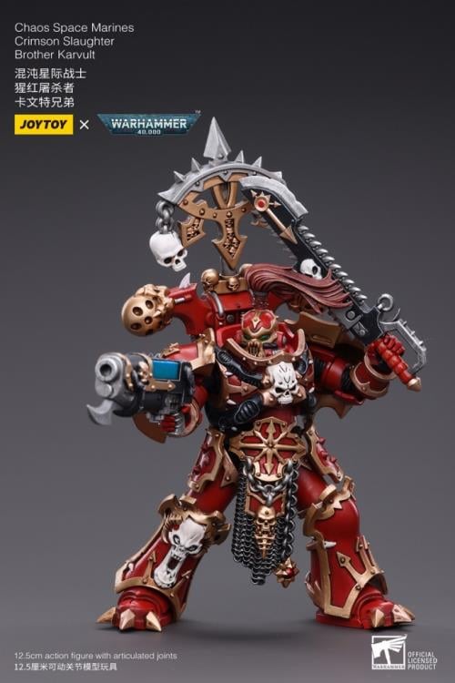 Warhammer 40K Chaos Space Marines Crimson Slaughter Brother Karvult 1/18 Scale Figure Gallery Image 5