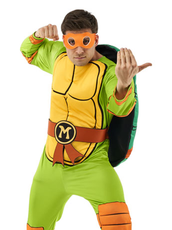 Teenage Mutant Ninja Turtles Michelangelo Men's Deluxe Costume Gallery Image 2