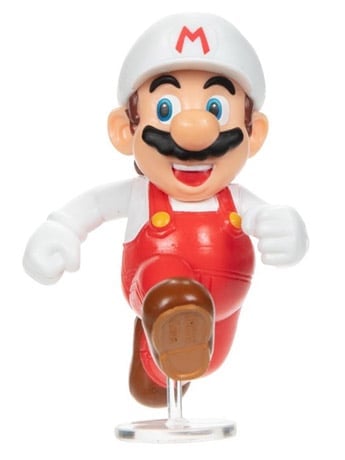 World of Nintendo Fire Running Mario 2.5-Inch Scale Limited Articulation Figure Gallery Image 2