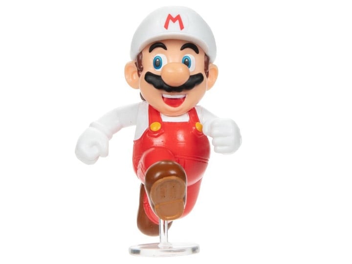 World of Nintendo Fire Running Mario 2.5-Inch Scale Limited Articulation Figure Gallery Image 1