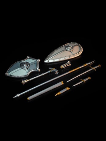 Mythic Legions: Necronominus Knights of Eathyron Weapons Pack Gallery Image 2