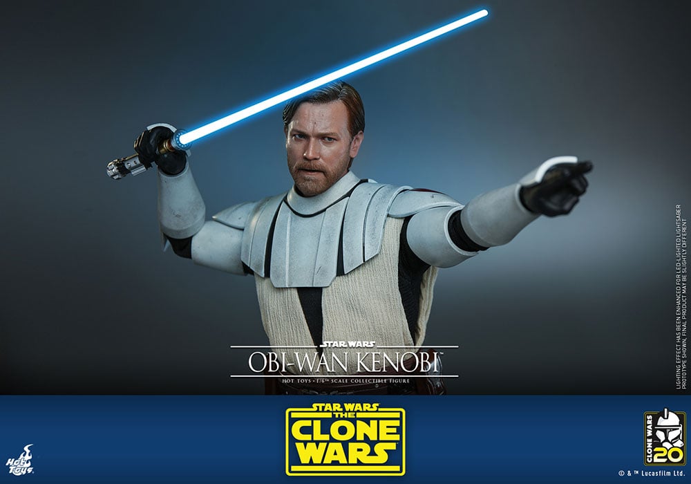 Star Wars: The Clone Wars TMS095 Obi-Wan Kenobi 1/6th Scale Figure Gallery Image 12