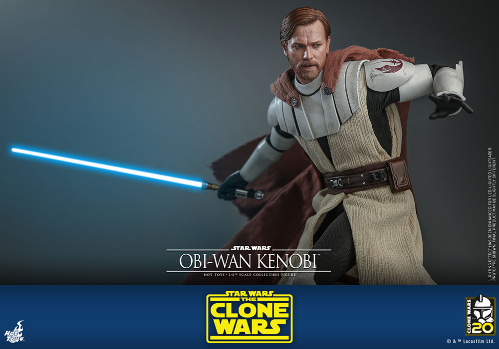 Star Wars: The Clone Wars TMS095 Obi-Wan Kenobi 1/6th Scale Figure Gallery Image 10