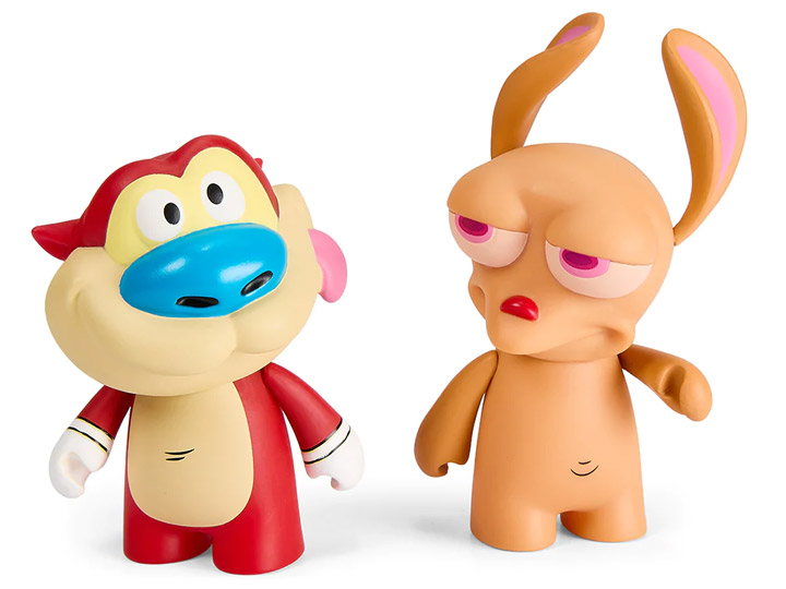 The Ren & Stimpy Show Ren & Stimpy 3" Vinyl Figure Two-Pack Gallery Image 1