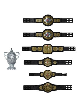 Major League Wrestling Championship Belt Collection 1/12 Scale Set Gallery Image 2