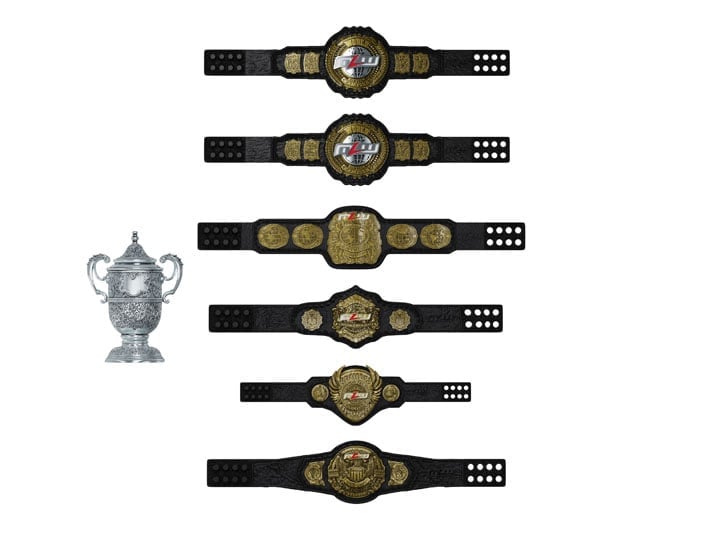 Major League Wrestling Championship Belt Collection 1/12 Scale Set Gallery Image 1