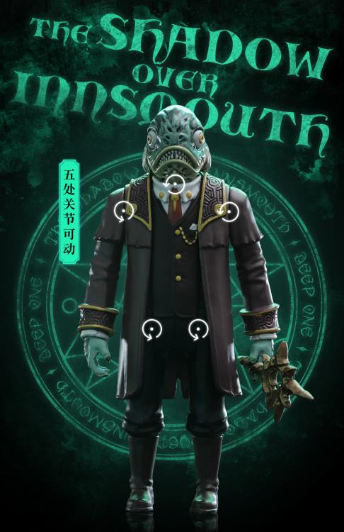 Legacy of Lovecraft FigLite Obed Marsh Deep One 3.75" Figure Gallery Image 8