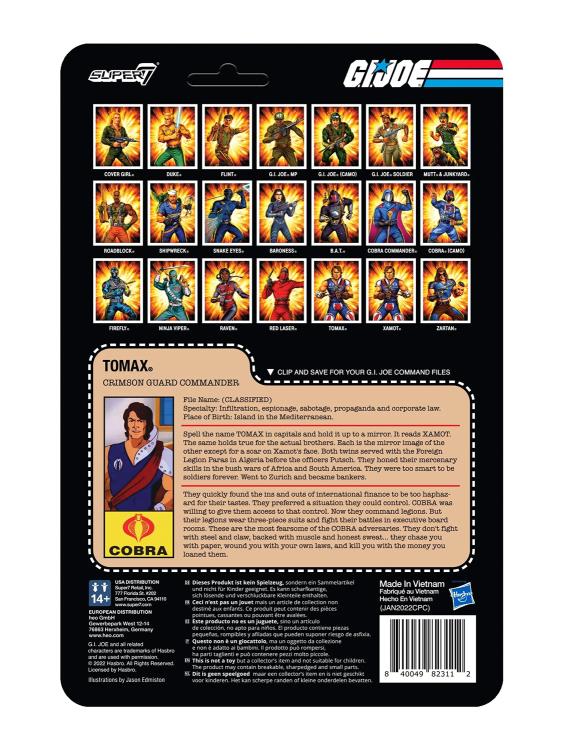 G.I. Joe ReAction Tomax Figure Gallery Image 5