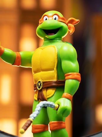 Teenage Mutant Ninja Turtles ReAction Toon Michelangelo Figure Gallery Image 2