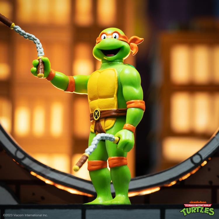 Teenage Mutant Ninja Turtles ReAction Toon Michelangelo Figure Gallery Image 3