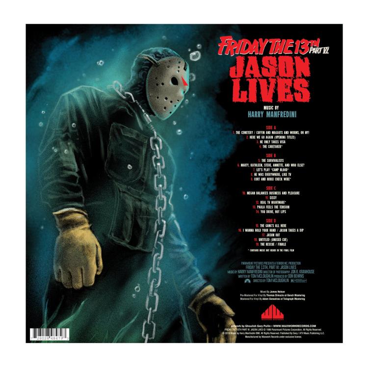 Friday the 13th Part VI: Jason Lives Original Motion Picture Soundtrack Vinyl 2XLP Gallery Image 6