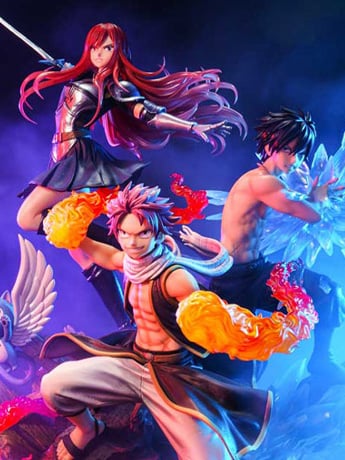 Fairy Tail Concept Masterline Natsu, Gray, Erza and Happy Deluxe 1
