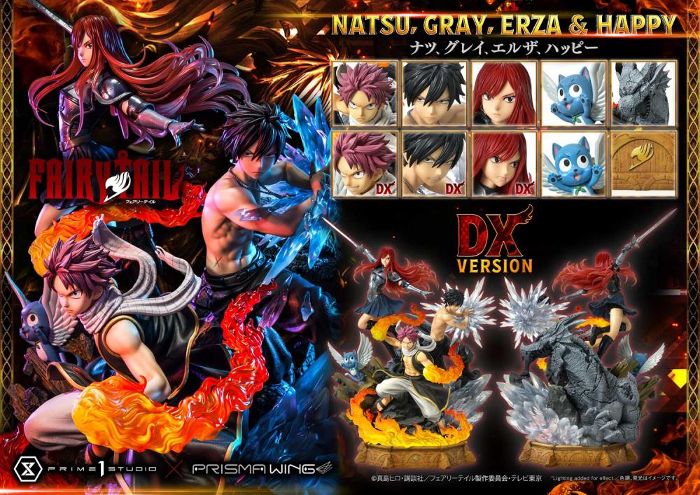 Fairy Tail Concept Masterline Natsu, Gray, Erza and Happy Deluxe 1