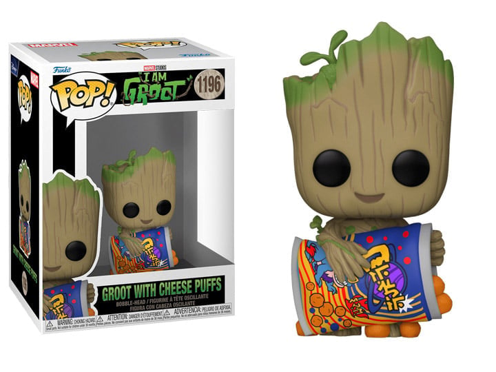 Pop! Marvel: I Am Groot - Groot with Cheese Puffs Gallery Image 1