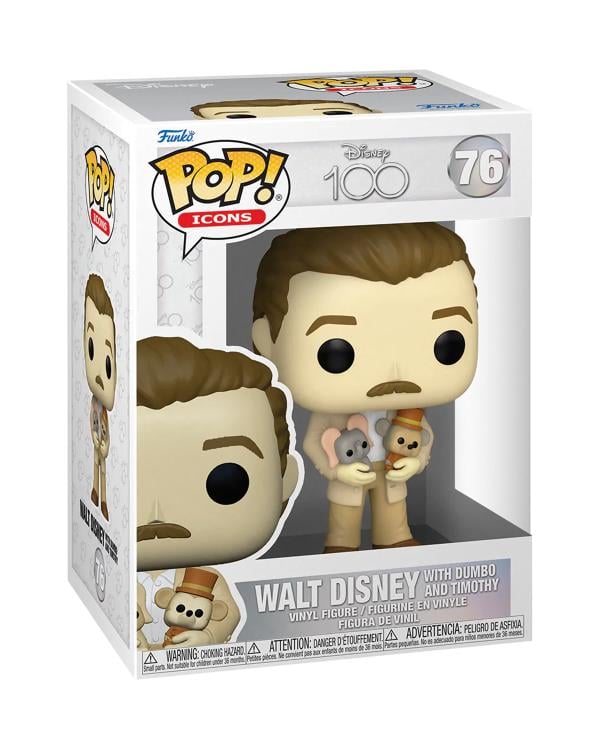 Pop! Icons: Disney: 100th Anniversary - Walt Disney with Dumbo and Timothy Gallery Image 4