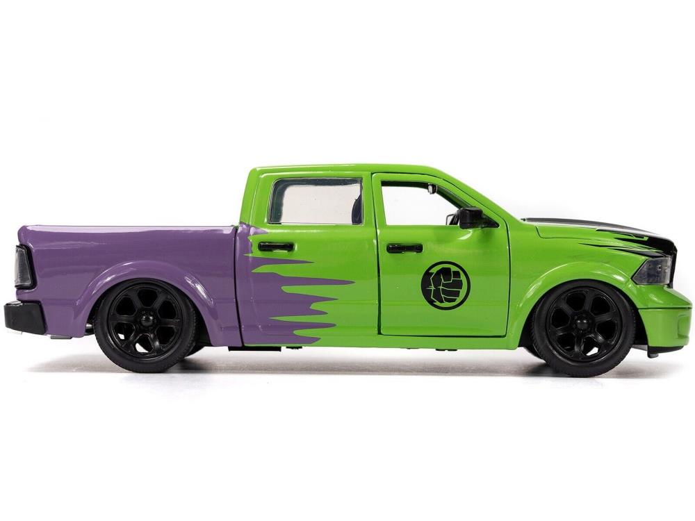 Marvel Avengers Hollywood Rides Diecast Hulk & 1/24 Scale 2014 Dodge Ram 1500 Gallery Image 5