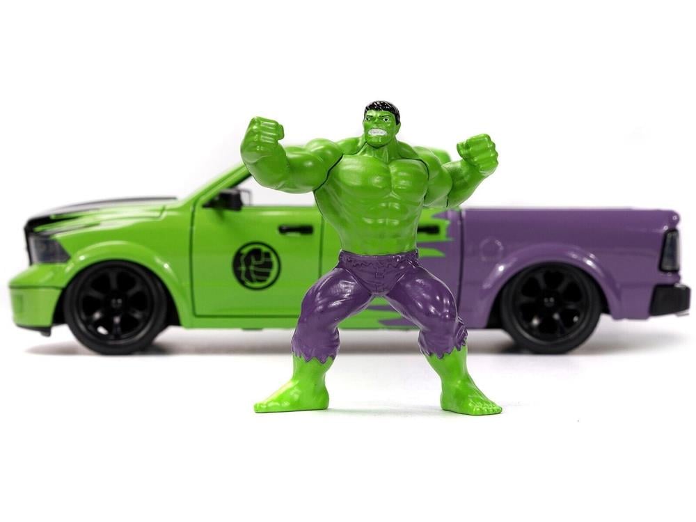 Marvel Avengers Hollywood Rides Diecast Hulk & 1/24 Scale 2014 Dodge Ram 1500 Gallery Image 9