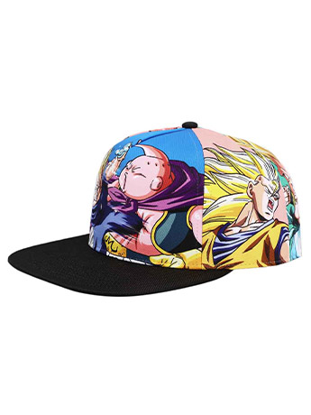 Dragon Ball Z Sublimated Flat Bill Snapback Hat Gallery Image 2