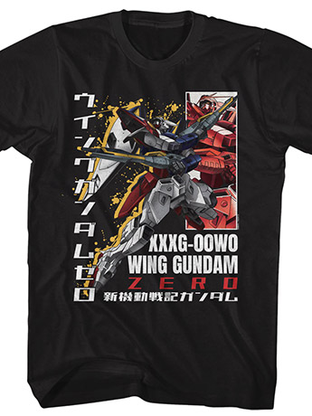 Mobile Suit Gundam Wing XXXG-00W0 Wing Gundam Zero T-Shirt Gallery Image 2
