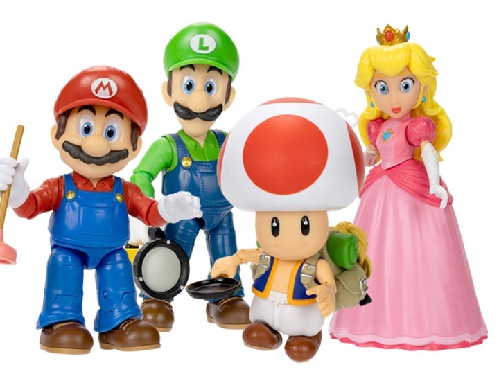 The Super Mario Bros. Movie 5-Inch Scale Set of 4 Figures Gallery Image 1