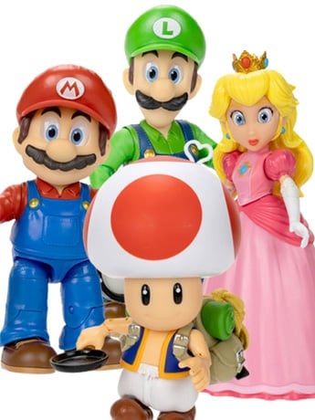 The Super Mario Bros. Movie 5-Inch Scale Set of 4 Figures Gallery Image 2