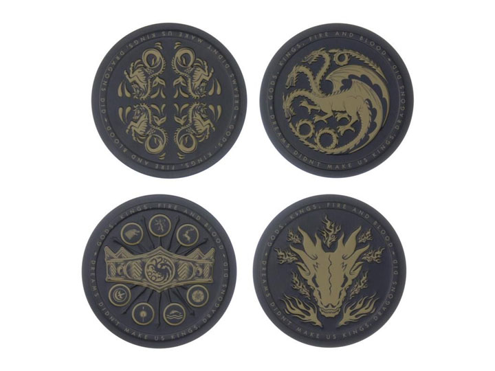 House of the Dragon Metal Coasters Set of 4 Coasters Gallery Image 1