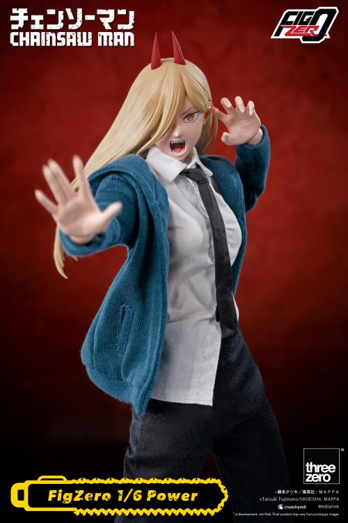 Threezero FigZero パワー 1/6 アクションフィギュア Chainsaw Man FigZero Power 1/6 Scale Figure