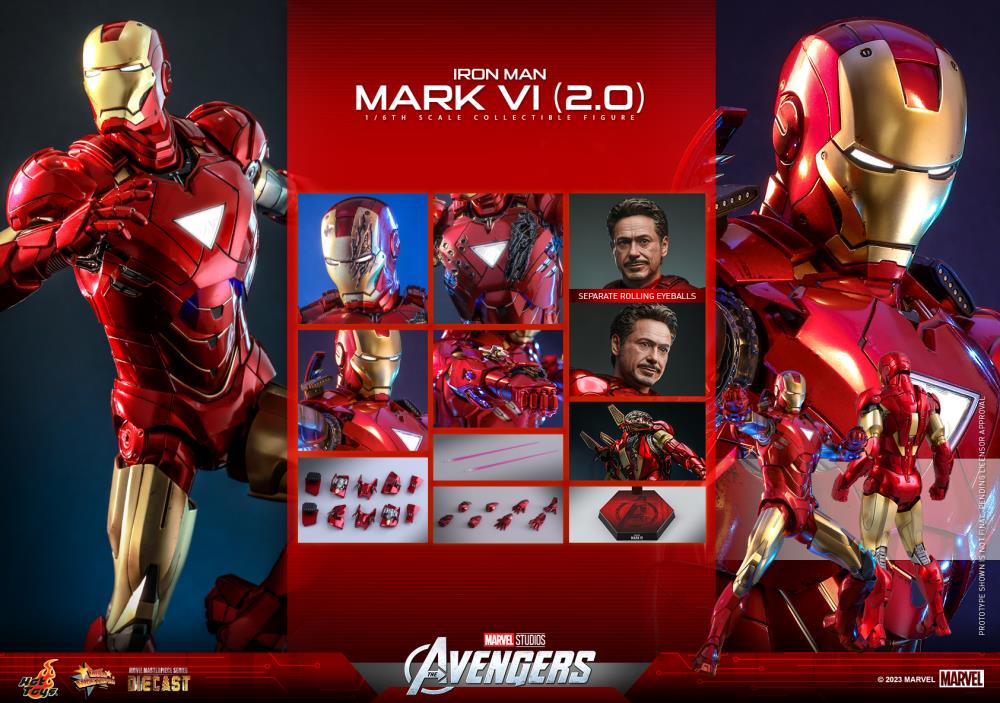 The Avengers MMS687D52 Iron Man Mark VI (Ver 2.0) 1/6th Scale Collectible Figure Gallery Image 16